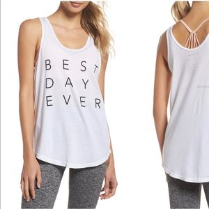 good hyouman Best day ever white tank